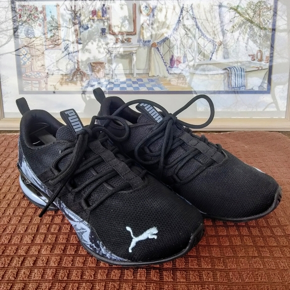 Women's Puma "Riaze Prowl" Black Ash Ice Dye Mesh Running Shoes. Size 6.5. Exc!! - Picture 3 of 11